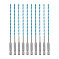 toolant 5/32" Concrete Drill Bit Set & Masonry Drill Bit Set, Shockproof Hex Shank Hammer Drill Bit Set for Glass/Brick/Plastic/Cement/Tile, Industrial Strength Carbide Drill Bit Tip 1/4" Box of 10