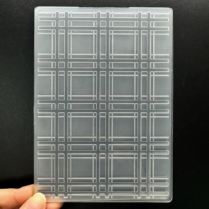 3D Plastic Embossing Folder Template Classic Checkered pattern1 Texture A6 Size - Image 2