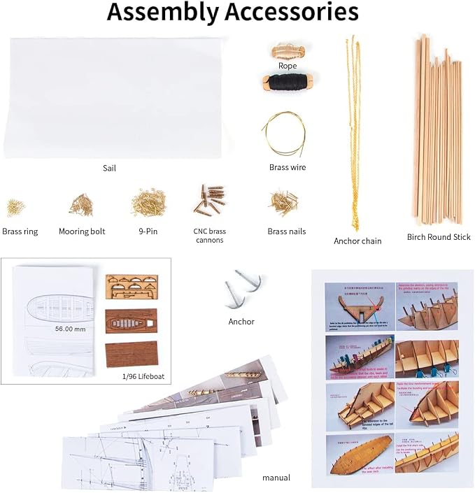 GAWEGM Wooden Ship Model Building Kits - Image 4