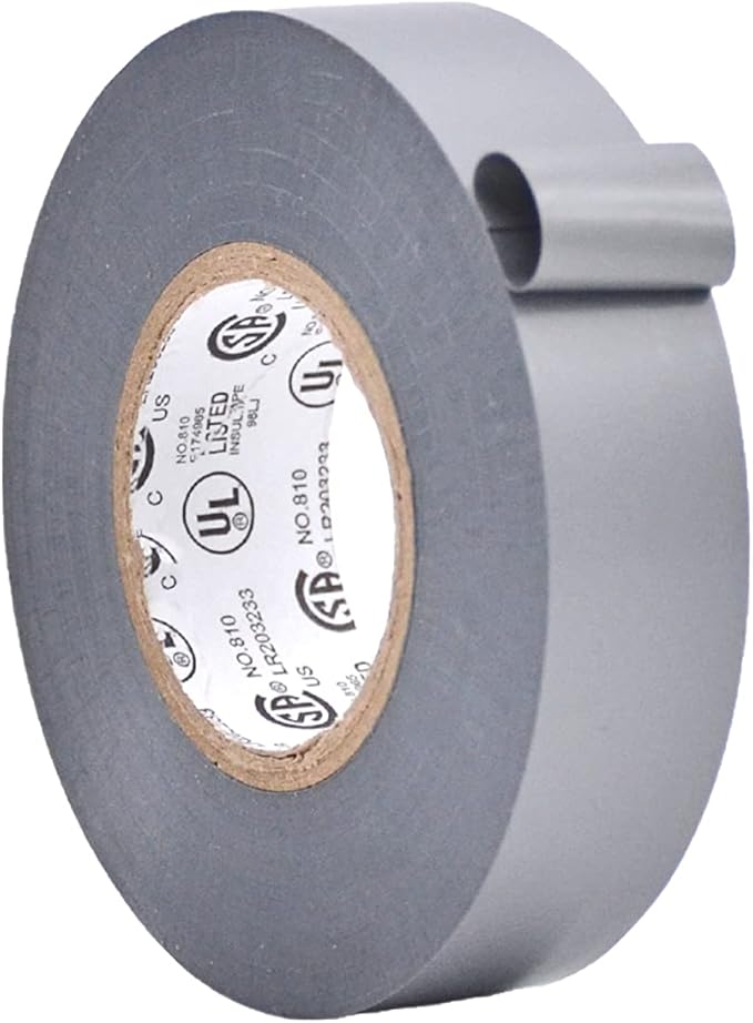 WOD ETC766 Professional Grade General Purpose Gray Electrical Tape UL/CSA Listed core. Vinyl Rubber Adhesive Electrical Tape: 3/4inch X 66ft. - Use at No More Than 600V & 176F (Pack of 1)