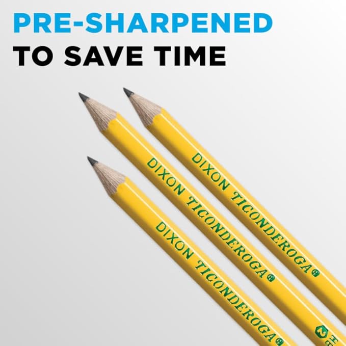 Ticonderoga Wood-Cased Pencils, Pre-Sharpened, 2 Boxes | 2 HB Soft, 2000 - Image 9