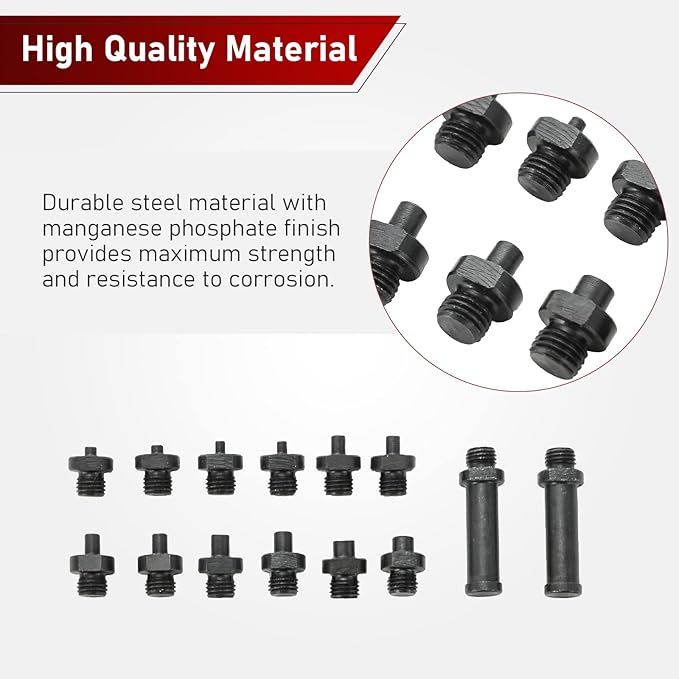 ATPEAM Spanner Wrench Set with Variable Pins 15Pc Adjustable Spanner Wrench fits Camshaft pulleys