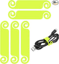 PATIKIL Cable Tags Flexible Cable Management Labels Cord Identification Tags, Wire Cord Markers for USB Computer Phone Charger Power - 20Pcs (Fluorescent Green)