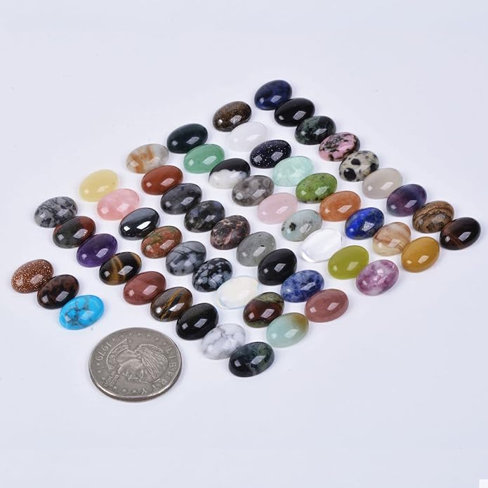 Wholesale Lot Multi-color Gemstone Round Oval Cab Cabochon - Image 3