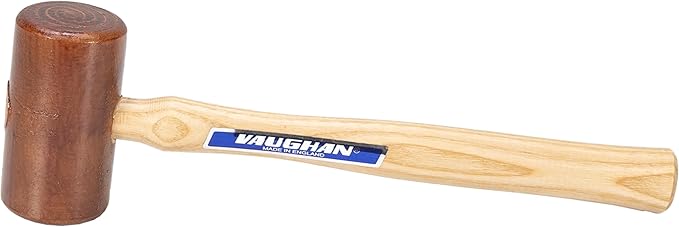 VAUGHAN Rawhide Mallet, Non Marring, Hardwood Handle, 12 oz, RM200, VN58216