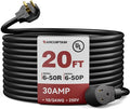 ARCCAPTAIN 30Amp 20ft Welder Extension Cord 10 AWG [UL Listed], 250V NEMA 6-50 Heat-Resistant Welding Cord 3 Prong for MIG/TIG/MMA Welder, Plasma Cutter