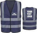 AYKRM 12 colour High visibility viz vest hi vis viz reflective work construction safety vest (XS-8XL)