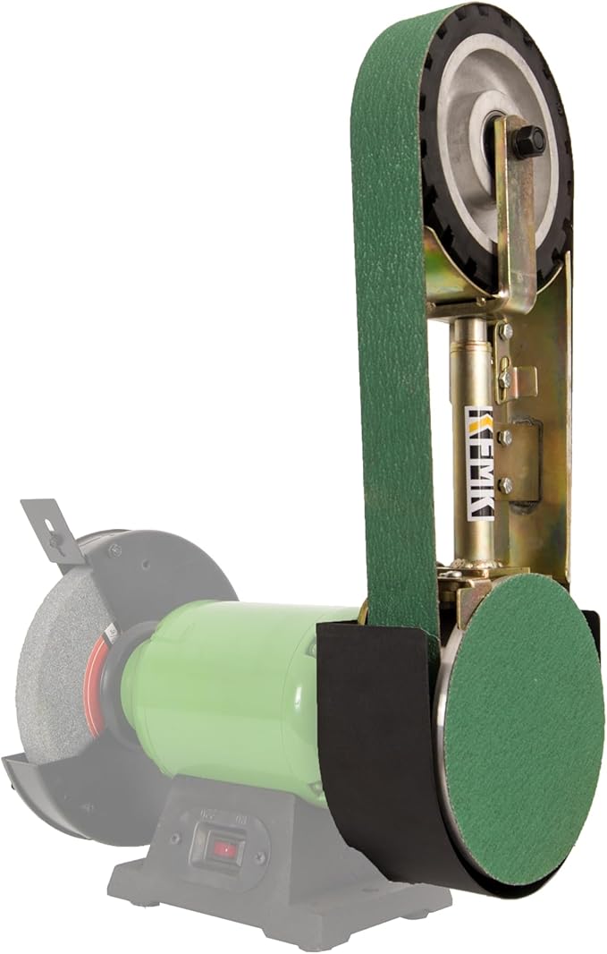 2"x48" Belt Grinder Attachment for Bench Grinders with 7 Inch Contact Wheel, 2x48 Inch Belt and 7 Inch Disc Sander Attachment for 8" or 10" Bench Grinders