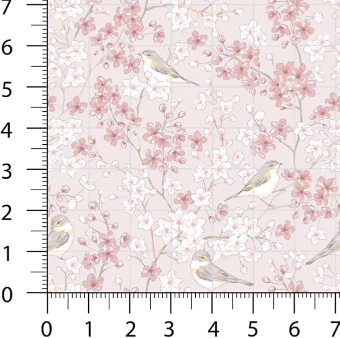 Patchwork Fabric Panel 100x155 cm, 100% Cotton Satin, 6 Coordinated Floral & - Image 7