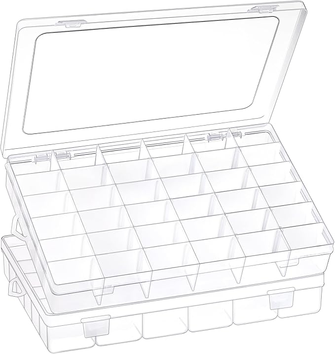 2 Pack 36 Grids Clear Plastic Organizer Box - Image 8