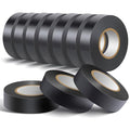 10 Pack Black Electrical Tape Waterproof，3/4 in x 60ft，High Temperature Electric Tape Weatherproof Home Outdoor Multipurpose Insulating Wire Wrapping，Maximum Voltage