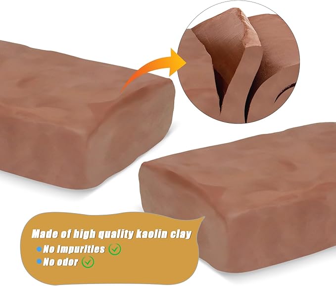 ZEHIQ Air Dry Clay-2.2lb Natural Terracotta Pottery Clay - Image 2