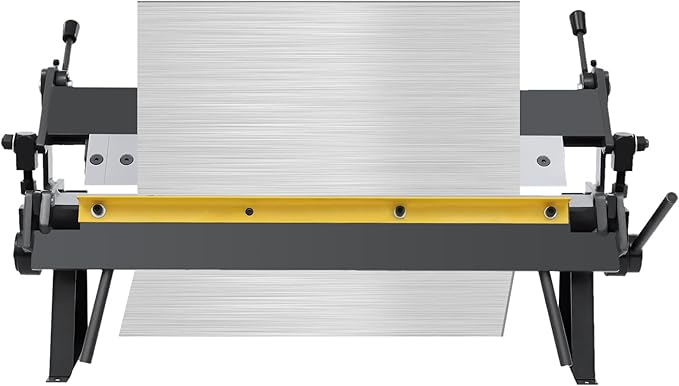 Industrial 24 inch Pan and Box Brake Metal Break, Sheet Metal Precision 0-135° Bending Angles Hand Brake Metal Bending Tool, Metal Working Tools Fabrication for Metal Roofs Car Doors Windows