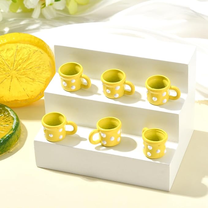 FASHEWELRY 6Pcs Alloy Mini Tea Cups - Image 5