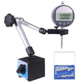 Electronic Digital Dial Indicator with Magnetic Base Holder Fine Adjustable Long Arm 0-1" / 25.4mm Inch/Metric Conversion Professional Gauge 0.01mm/0.001"