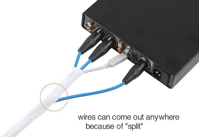 Alex Tech 10ft - 1/2 inch Cord Protector Wire Loom Tubing Cable Sleeve Split - Image 3