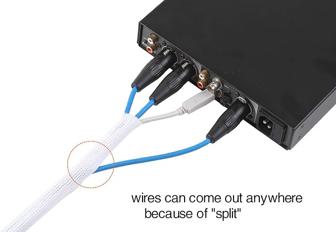 Alex Tech 10ft - 1.25 inch Cord Protector Wire Loom Tubing Cable Sleeve Split - Image 3