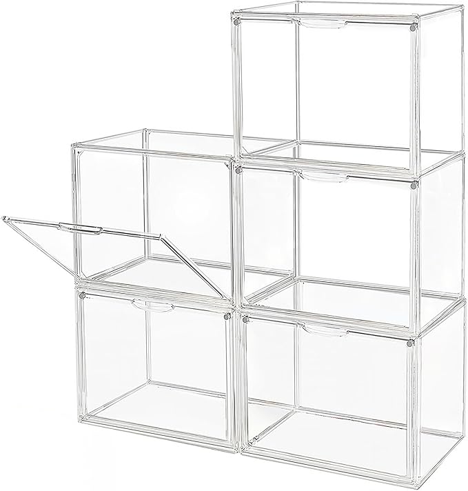 GUDEMAY Clear Stackable Plastic Storage Bins by HaveANiceDay