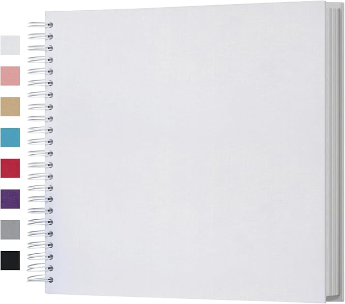 potricher 12 x 12 Inch Large DIY Scrapbook Photo Album 80 Pages Thick Kraft by potricher