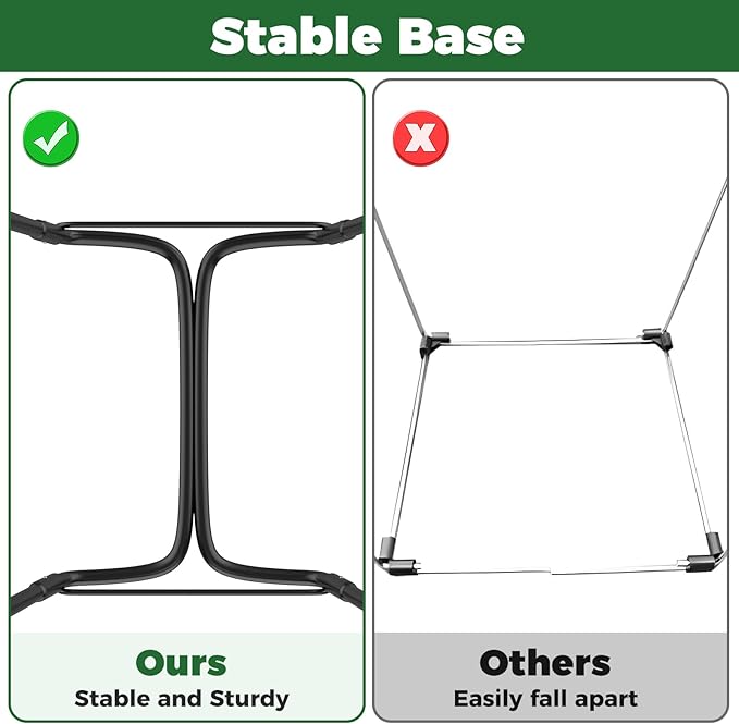 2PCS Outdoor Trash Bag Holder Stand Metal Garbage Bag Holder for Yard Work Frame Holds 30-45 Gallons Trash Bags Portable Leaf Bag Holder for Leaves Camping Lawn Party Weeding Yard Gardening（2pcs）