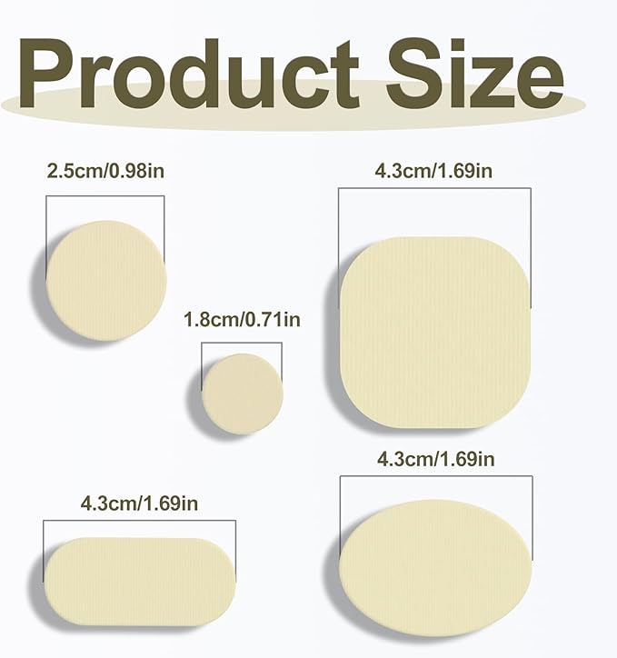45PCS Nylon Repair Patch Self-Adhesive Pre-Cut Fabric Patch Down Jacket Repair Patches for Puffer Jackets Tenacious Tape Polyester Waterproof Lightweight Tent Repair Patch for Clothes Bag(Beige)