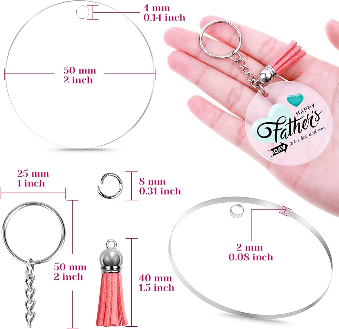 Audab Acrylic Keychain Blanks Kit - Image 4