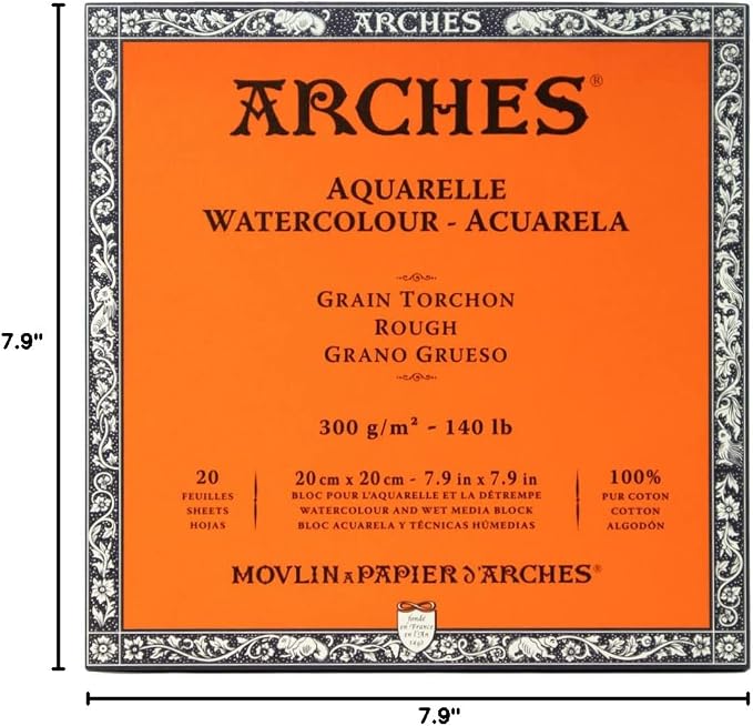Arches Watercolor Paper Block, 7.9" x 7.9", 140 pound - Image 9