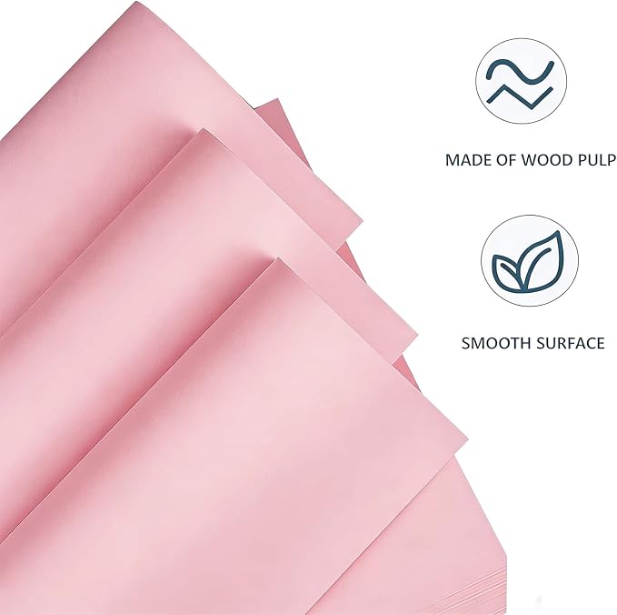 100 Sheets Large Pink Craft Paper - Image 3