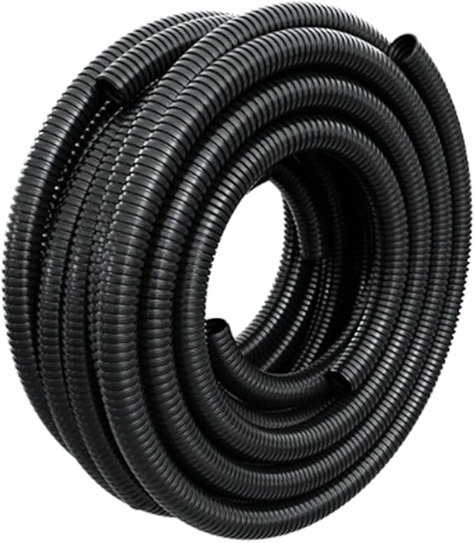 30 FT 1/2” Wire Loom Split Tubing,Dog Cat Cord Protector,Split Wire Loom Tubing Wire Conduit – Black (30FT 1/2")
