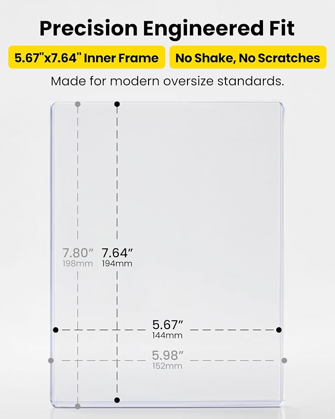 5.4" x 7.5" Jumbo Card Sleeves, Hard Plastic Holders 25 Pack, 39PT | Toploaders - Image 3