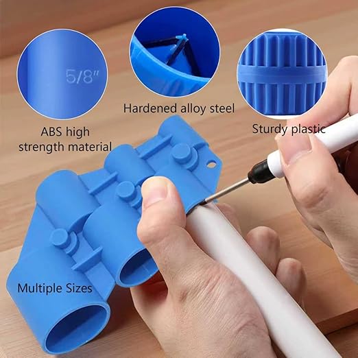 Pipe Deburring Tool Kit, 1/4" to 1" Depth Gauge, 1/8'' to 1-5/8'' Inner Outer Reamer Pipe Tubing Chamfer Tool for PVC, PPR, Brass, CPVC, PE-RT, Aluminum