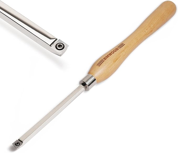 Overall length 18 3/4" Carbide Tipped Rougher Chisel For Woodturning, Beech handle length: 12 1/2", Tool bar length: 6 1/4", with 11 * 11 * 2mm TCT SQUARE BLADE