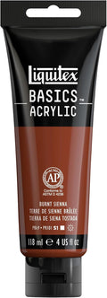 Liquitex BASICS Acrylic Paint, 118ml Tube, Burnt Sienna by Liquitex