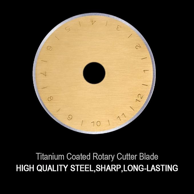 HEADLEY TOOLS Titanium Coated 45mm Rotary Cutter Blades 15 Pack Fits Olfa - Image 2