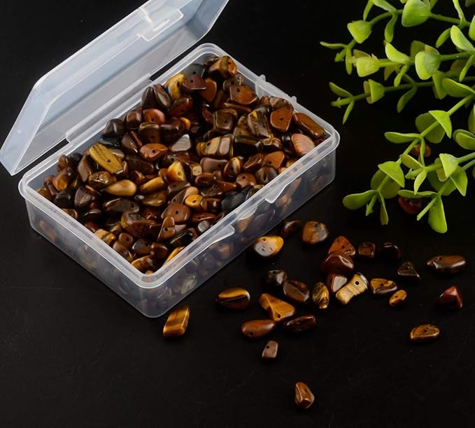 Natural Chip Stone Beads Tiger Eye 5-8mm About 400 Pieces Irregular Gemstones - Image 3