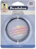 Beadalon German Style Wrapping Wire, Hematite Color, 22 Gauge, 10 m / 32.8 ft by Beadalon