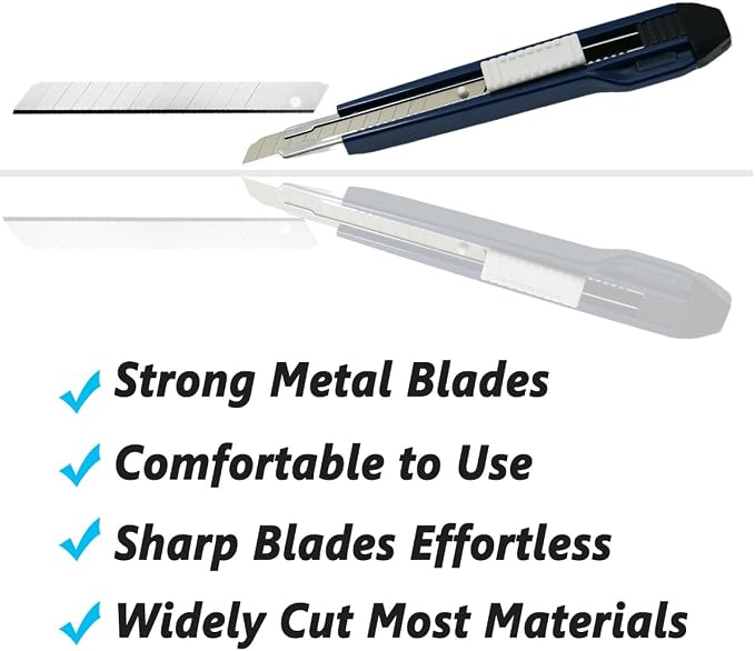 9mm Snap Off Utility Knife High Hardness Retractable Box Cutters - Image 9