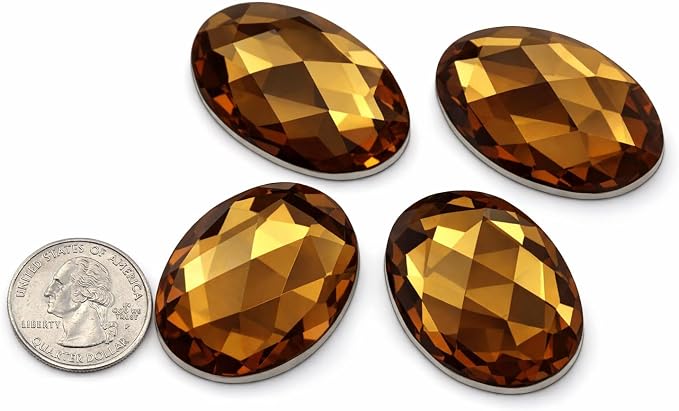 40x30mm Large Flat Back Oval Acrylic Rhinestones Cosplay Costume Gems Plastic by Allstarco