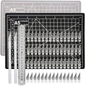 Headley Tools Craft Knife Hobby Knife Self Healing Craft Mat and 60 PCS Spare by HeadleyTools