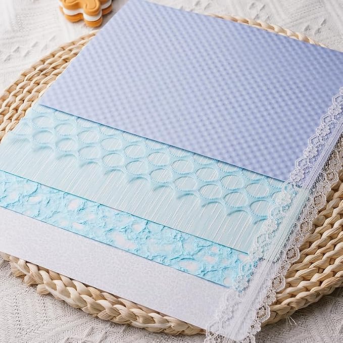 15Pcs Handmade Scrapbook Art Paper Craft Textured Paper Colorful A5 sheet Mesh - Image 2