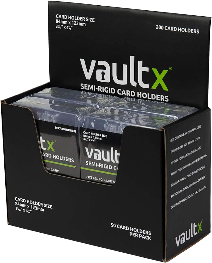 Vault X Semi-Rigid Trading Card Holders, Hard Sleeves by VaultX