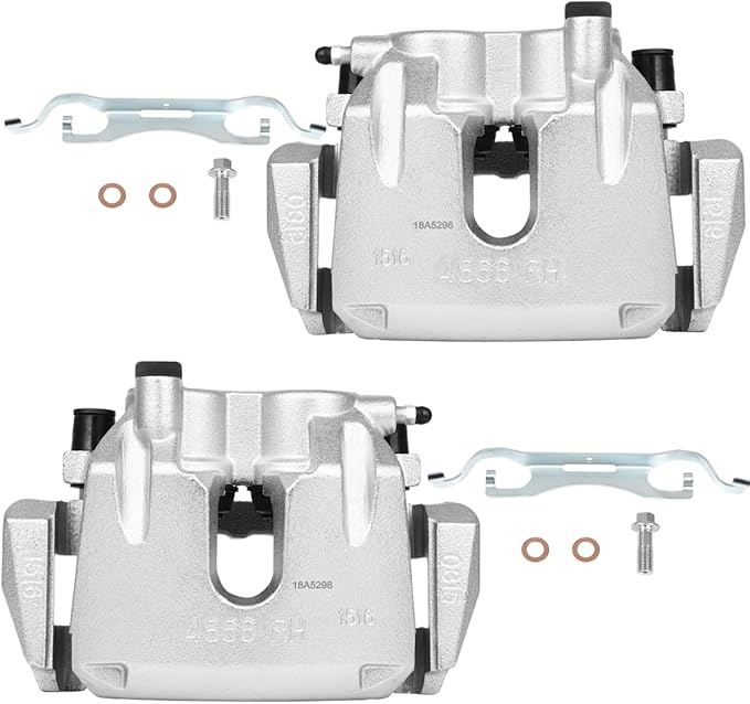 cciyu Front Left & Right Brake Calipers Assembly w/Bracket 18B5297 18B5296 2011 2012 2013 2014 2015 2016 2017 2018 For Dodge For Durango,2011 2012 2013 2014 2015 2016 2017 For Jeep For Grand Cherokee