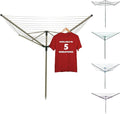 Heavy Duty Rotary Outdoor Drying Rack - 194 Feet Umbrella Clothesline Outdoor Dryer, Light Weight Aluminum Frame Outside Clothes Drying Rack, Sahara Beige