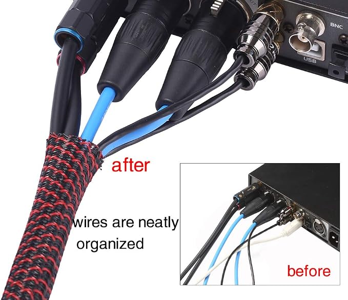 Alex Tech 25ft - 1/2 inch Cord Protector Wire Loom Tubing Cable Sleeve Split - Image 5
