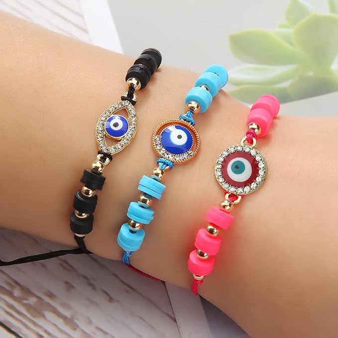 50pcs Evil Eye Beads Charms for Jewelry Making Assorted Evil Eye Connector - Image 5