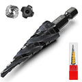 M35 Cobalt Step Drill Bit - 1/8" to 1/2" (13 Sizes) - Unibit Four Spiral Flute - 1/4" Hex Shank - Metal Drilling Bit: High Strength, Durability, Efficient