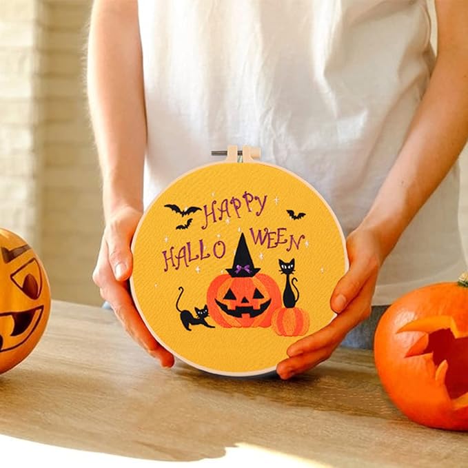 Santune 4-Pack Halloween Embroidery Kit Cross Stitch Kits - Image 7