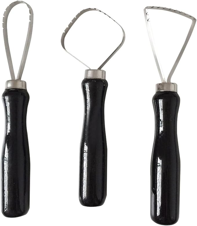 3pcs Sculpture Scraper Knife Carved Sludge Shaper Ceramic Pottery Clay Trimming by Glamorway