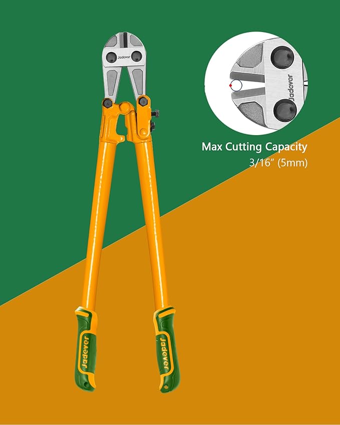 12-Inch Bolt Cutter Pliers, 5mm Max Cutting Capacity, Drop Forged, Fit for Cutting Steel Wire/Cable/Chain