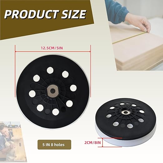 492286 D125 Soft Sanding Pad 5-Inch 8 Holes Replacement for Festool ETS EC ETSC 125 Orbital Sanders, Jetstream System Compatible